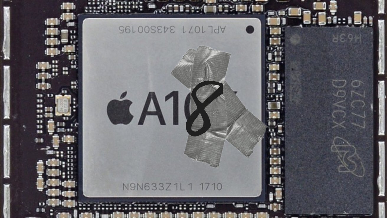 Чип Apple A10, модифицированный для отображения A18. 