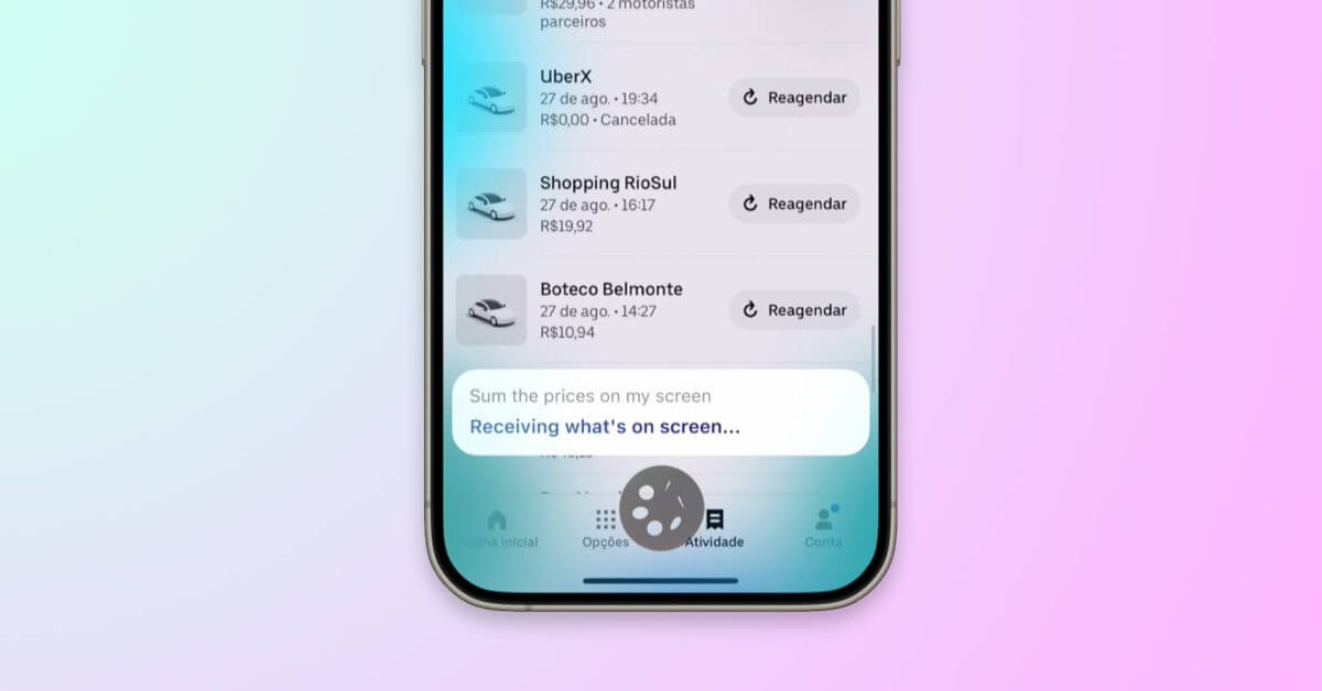 Концепт представляет Siri AI, взаимодействующий с тем, что отображается на экране.