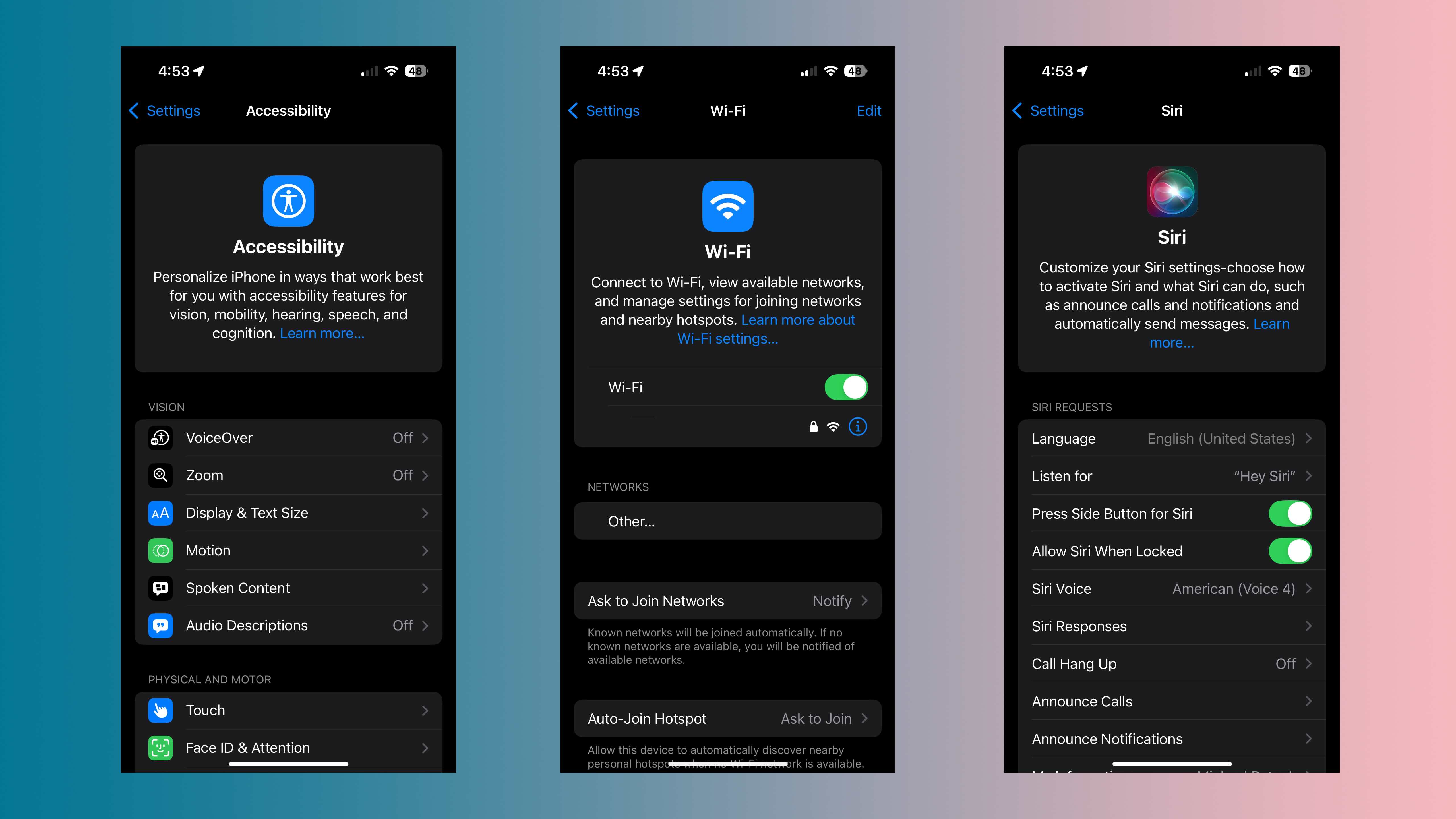 iOS 18 Настройки 3