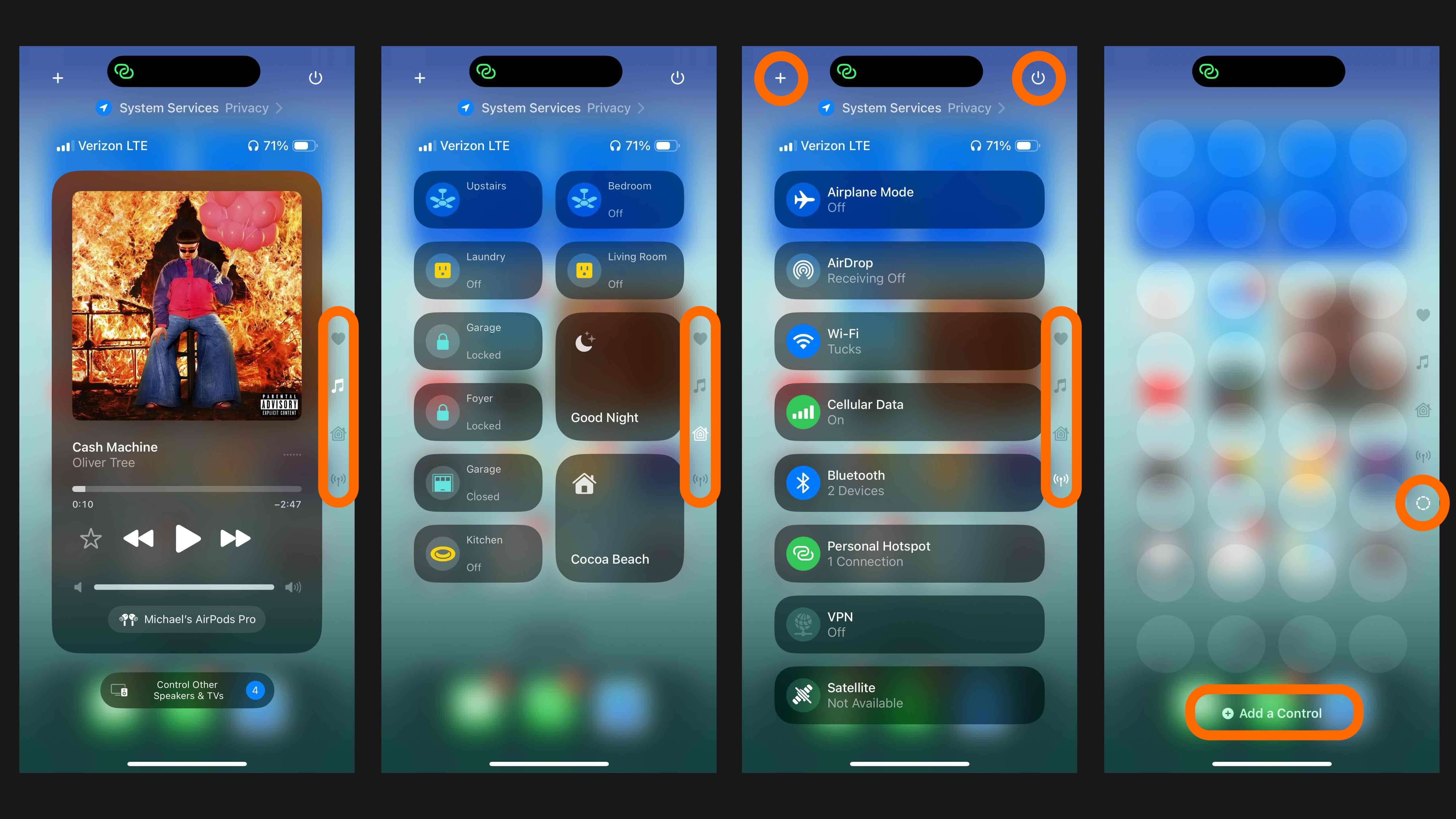 настройка и использование Центра управления iOS 18 3