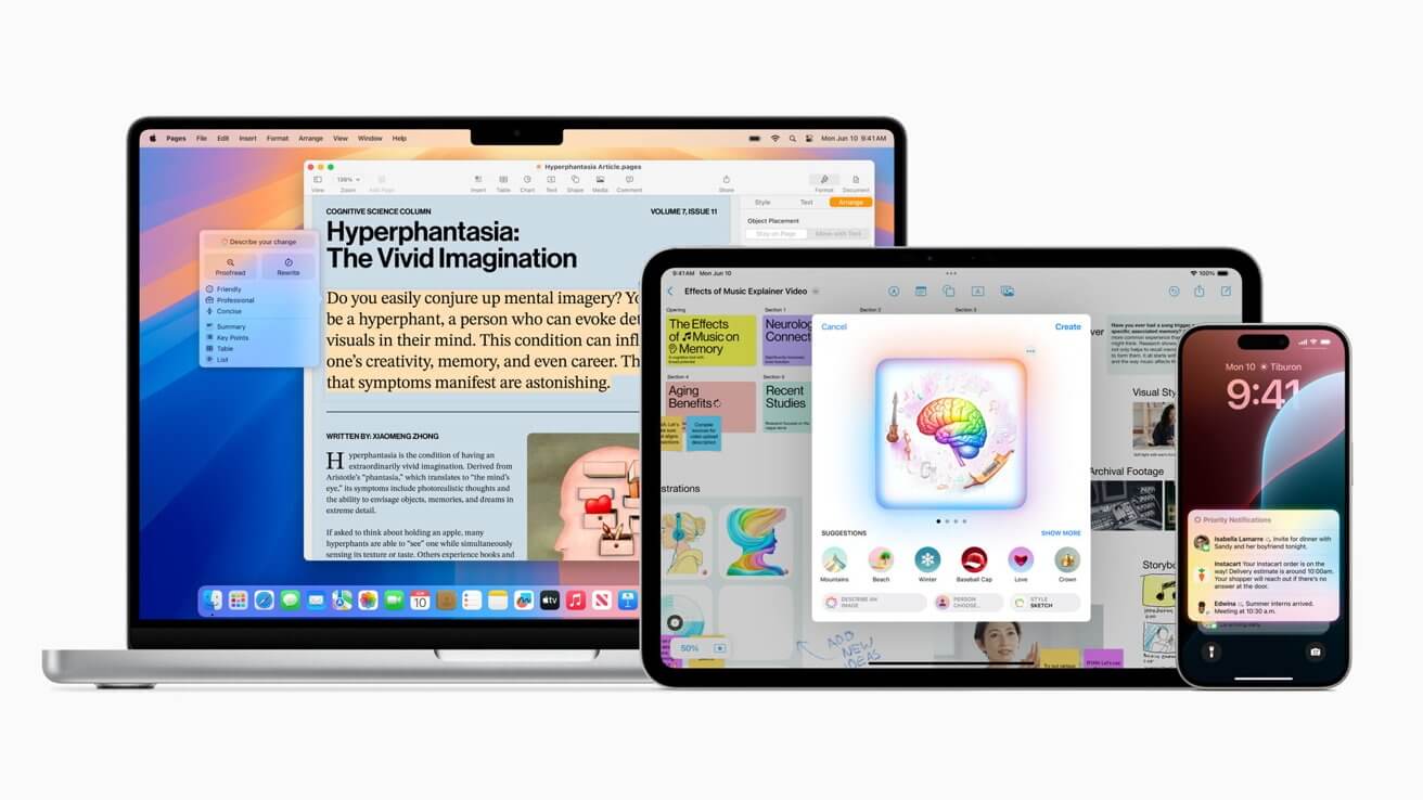 Системные требования Apple Intelligence: Mac, iPad, iPhone