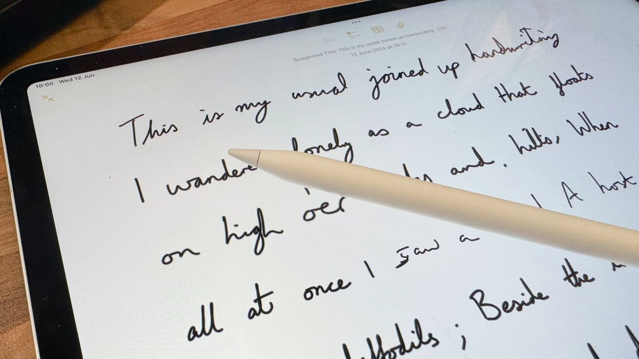 Заметки в iPadOS 18 могут имитировать ваш почерк