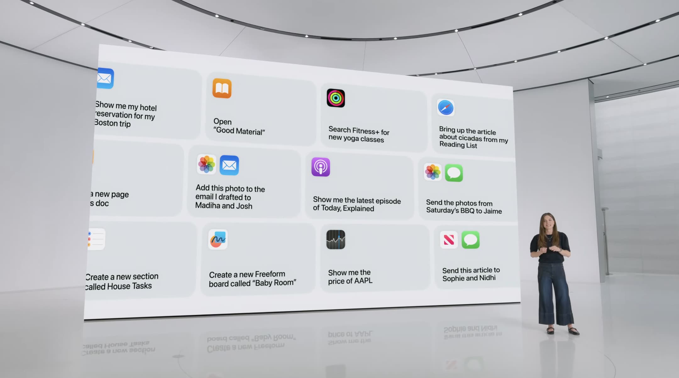 Действия, которые Siri может выполнять в iOS 18