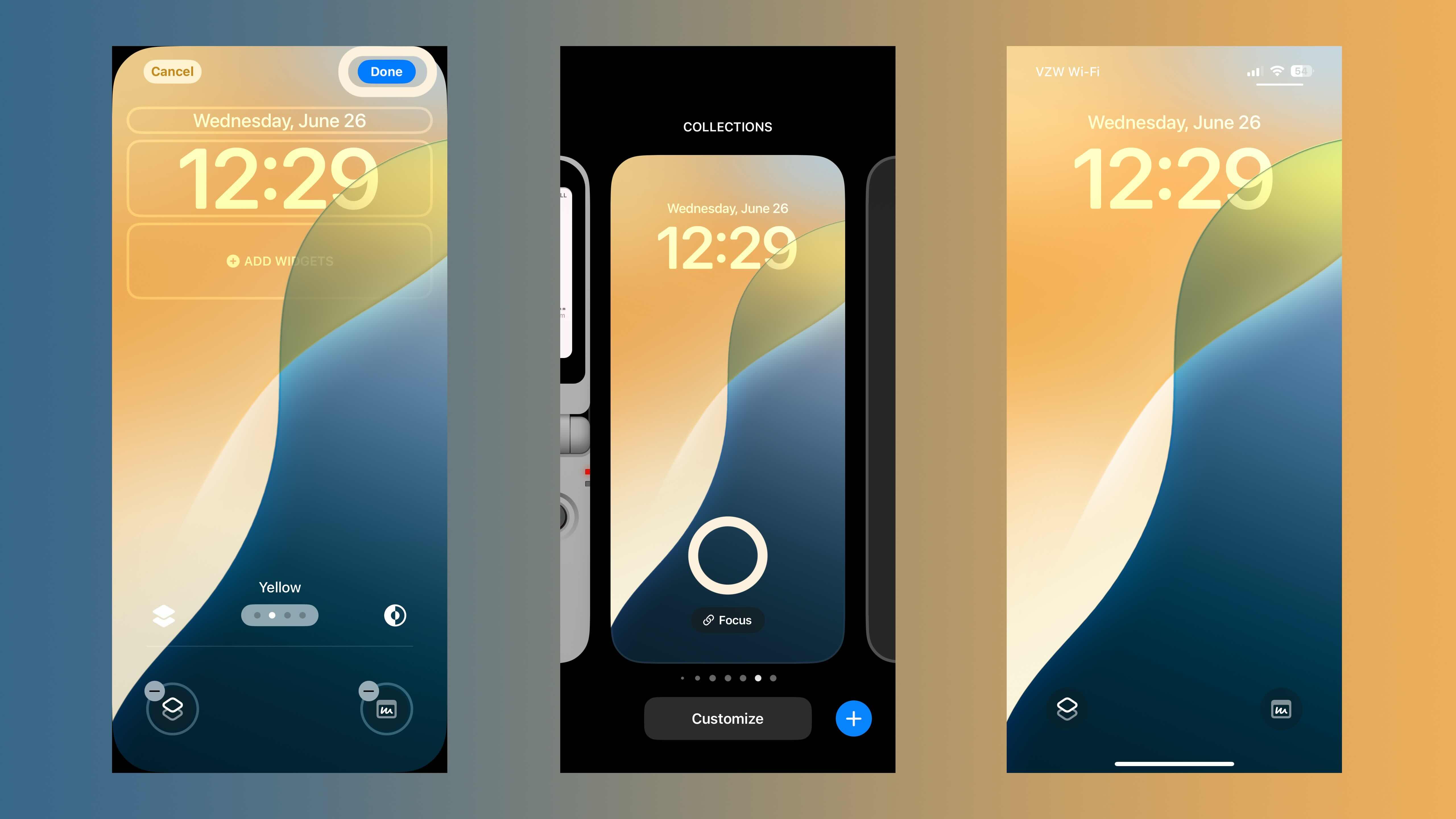 изменить элементы управления экраном блокировки на iPhone в iOS 18 3