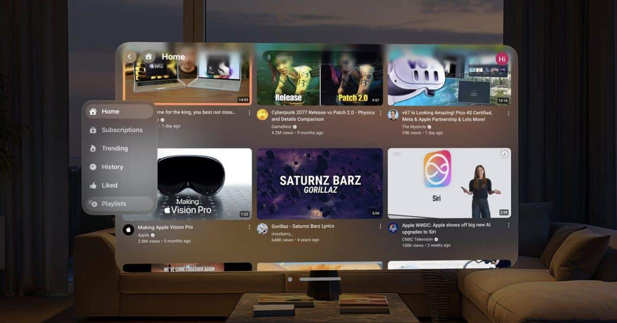 Приложение YouTube Juno для Vision Pro получило поддержку видео на 360 градусов