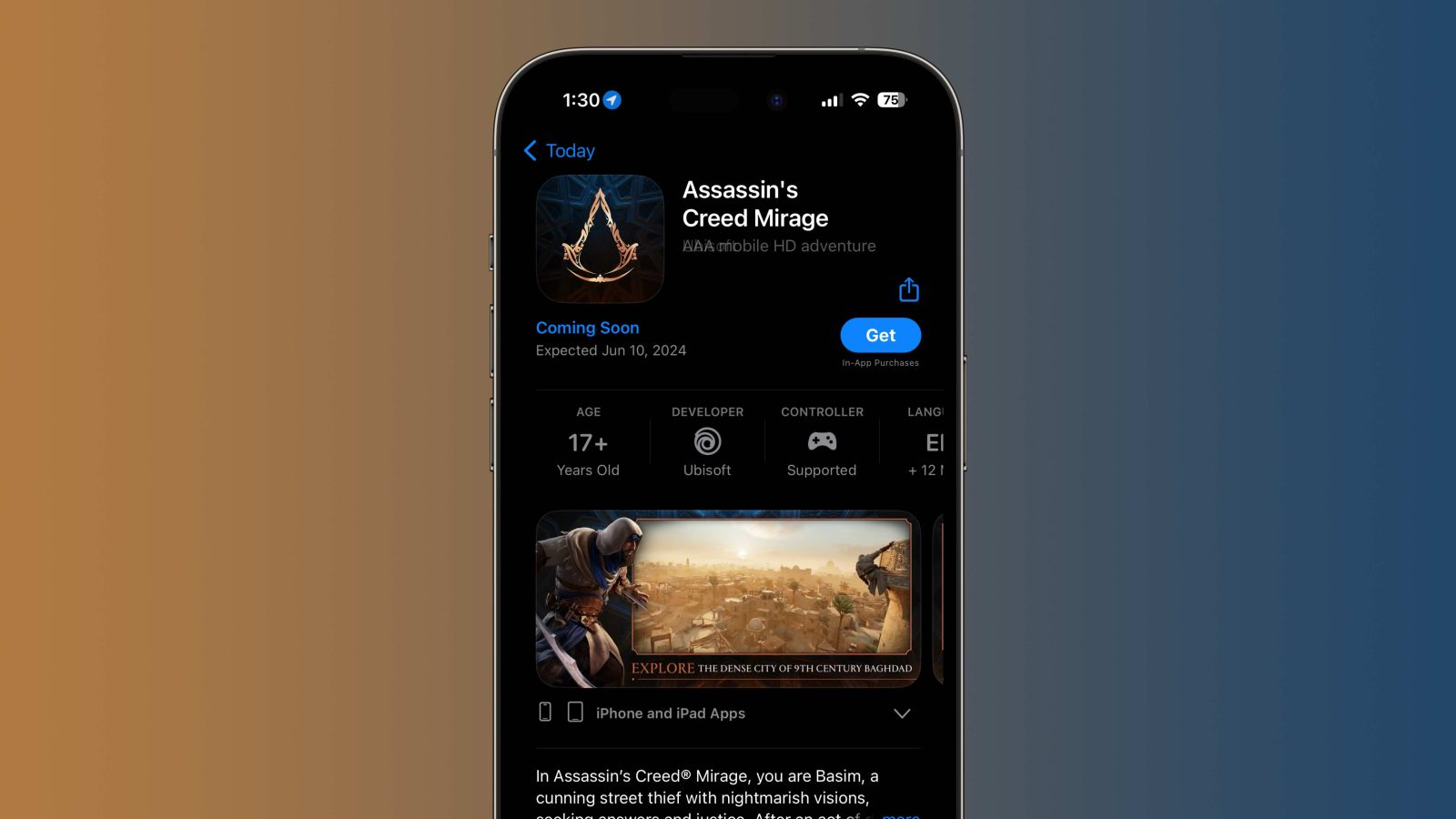 Assassin's Creed Mirage для iPhone игра AAA
