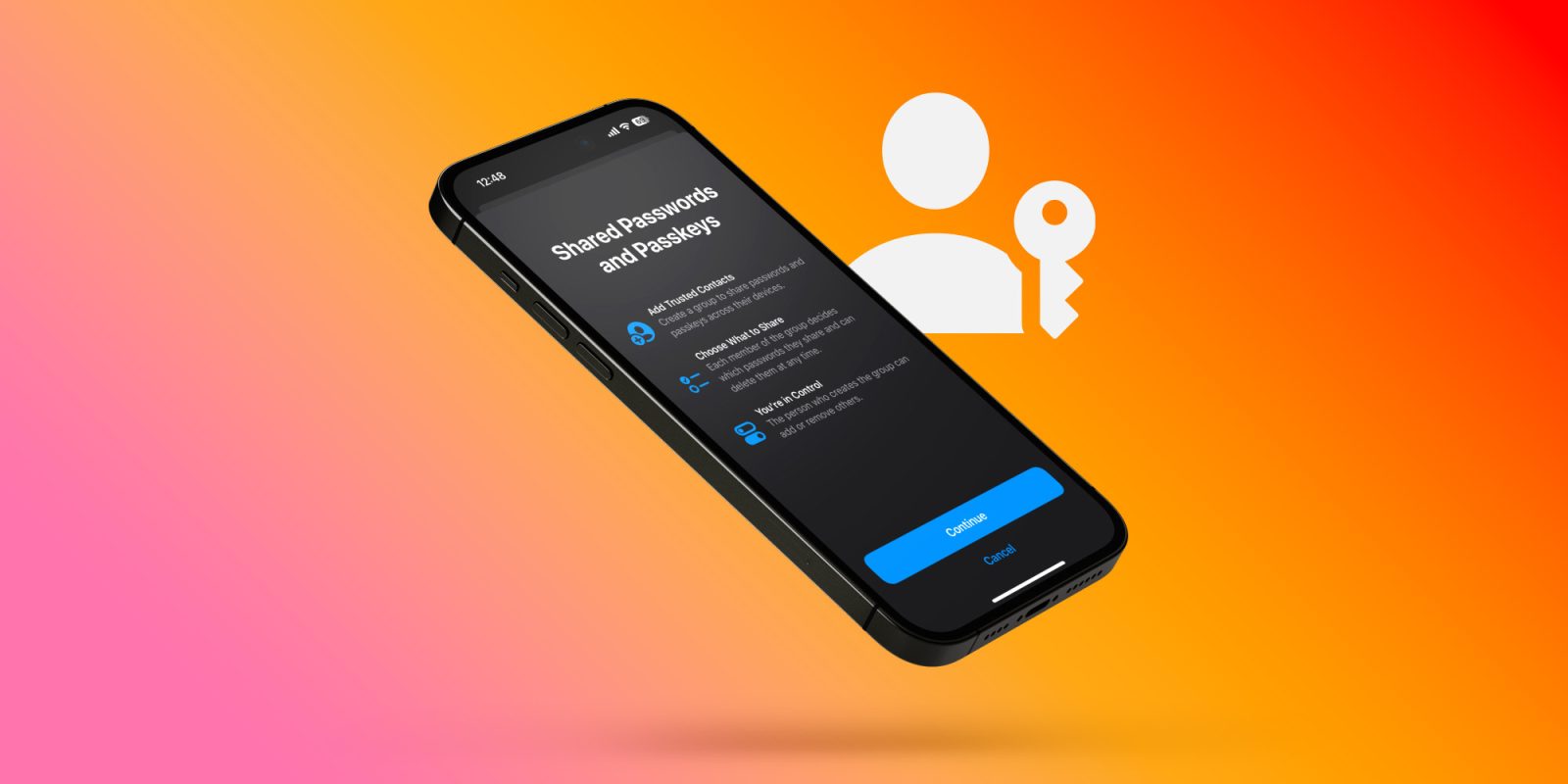 делитесь паролями на iPhone iOS 17