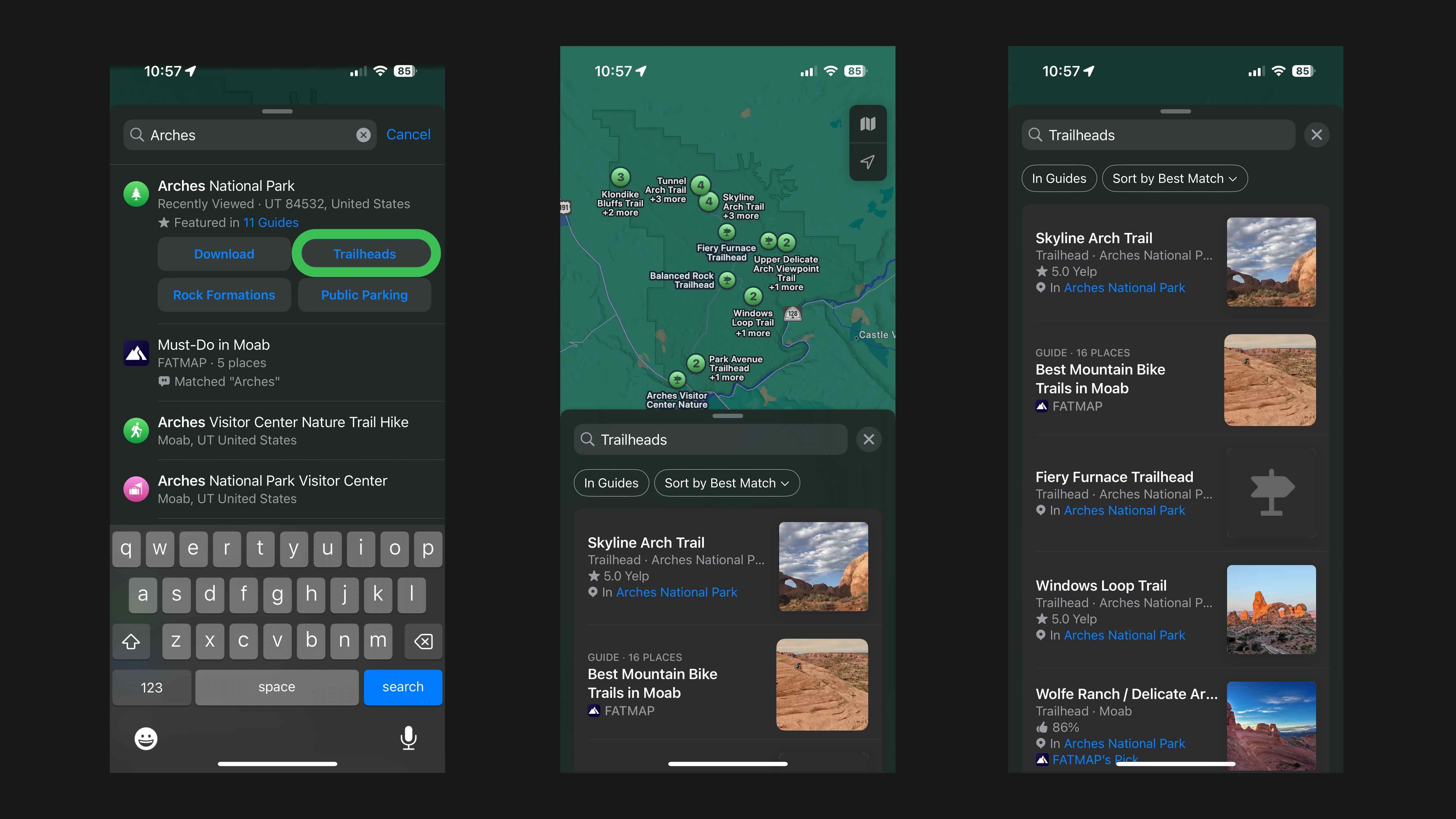 использовать топографические маршруты Apple Maps 1