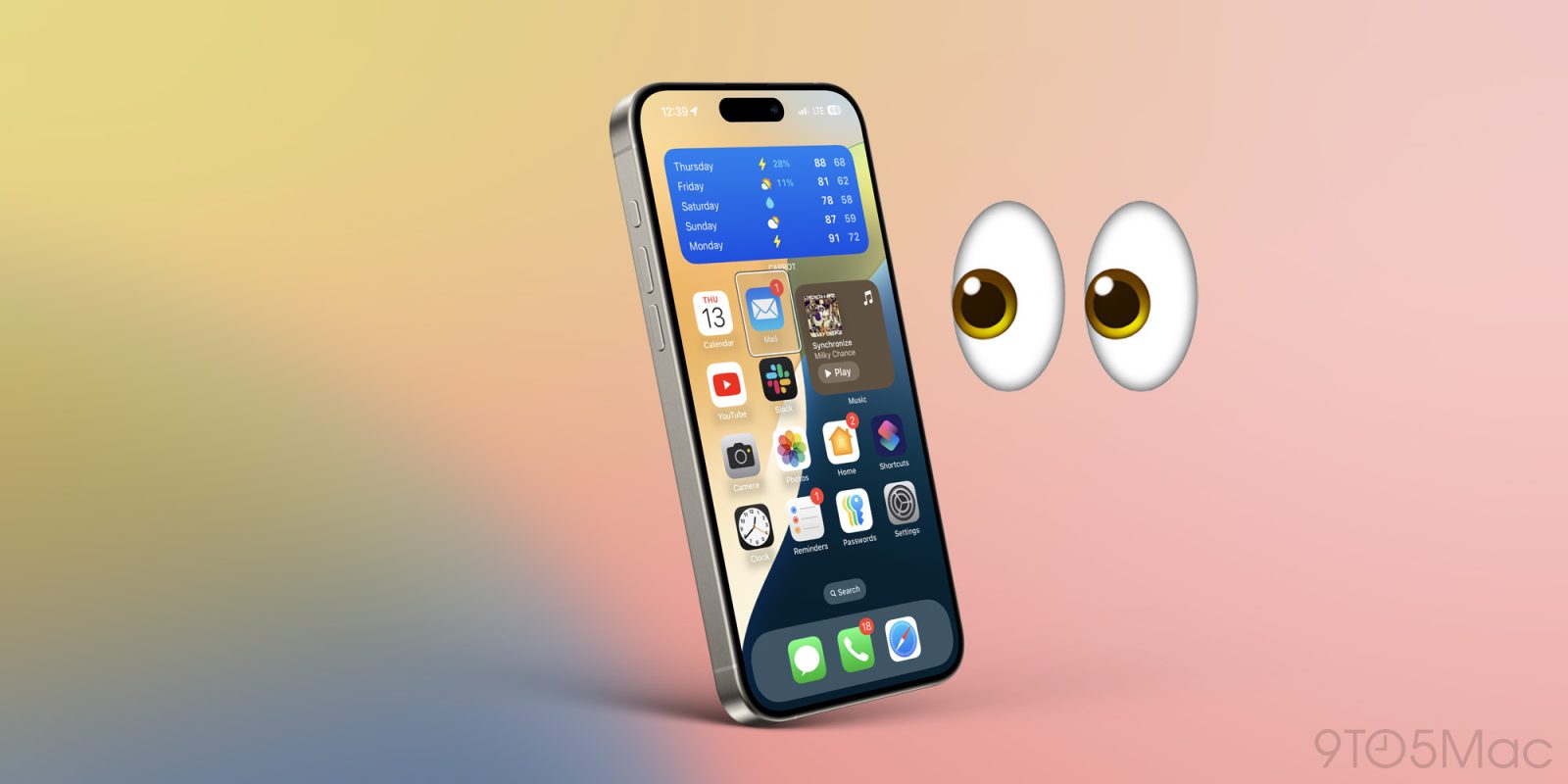 включить отслеживание глаз на iPhone iOS 18
