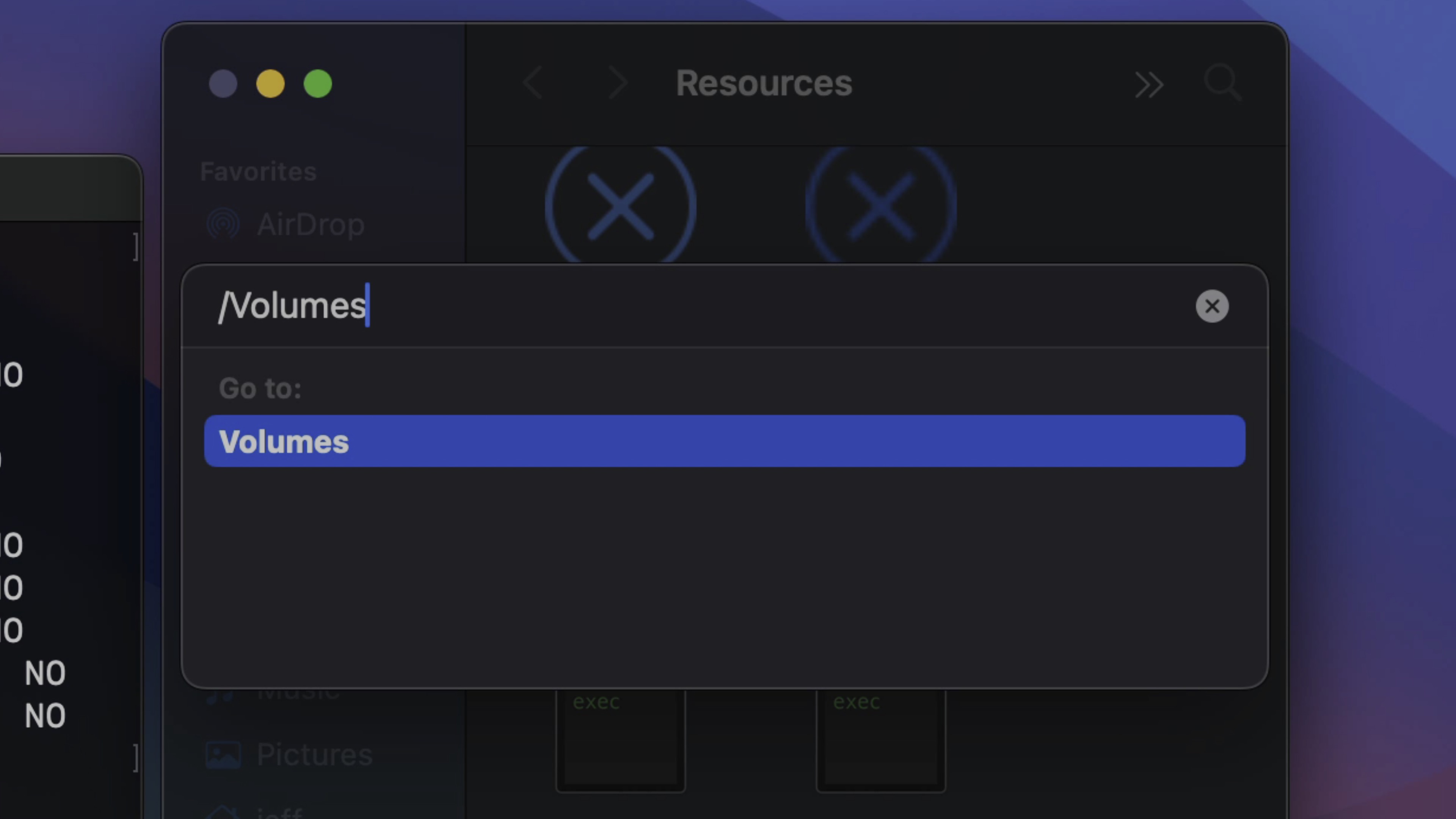 Установочный USB-диск macOS Sequoia — Тома Finder