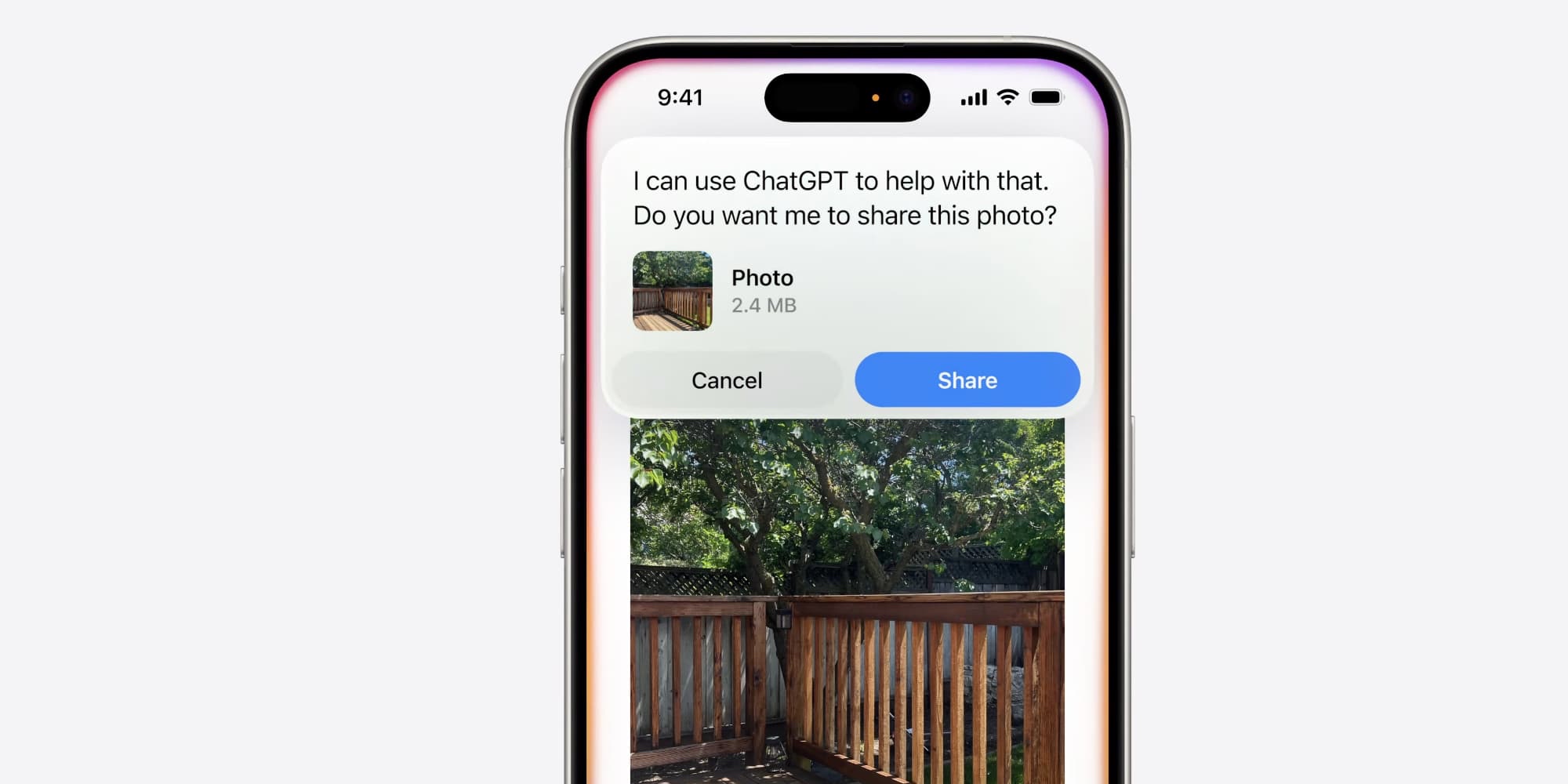 Разрешение ChatGPT iOS 18 Siri