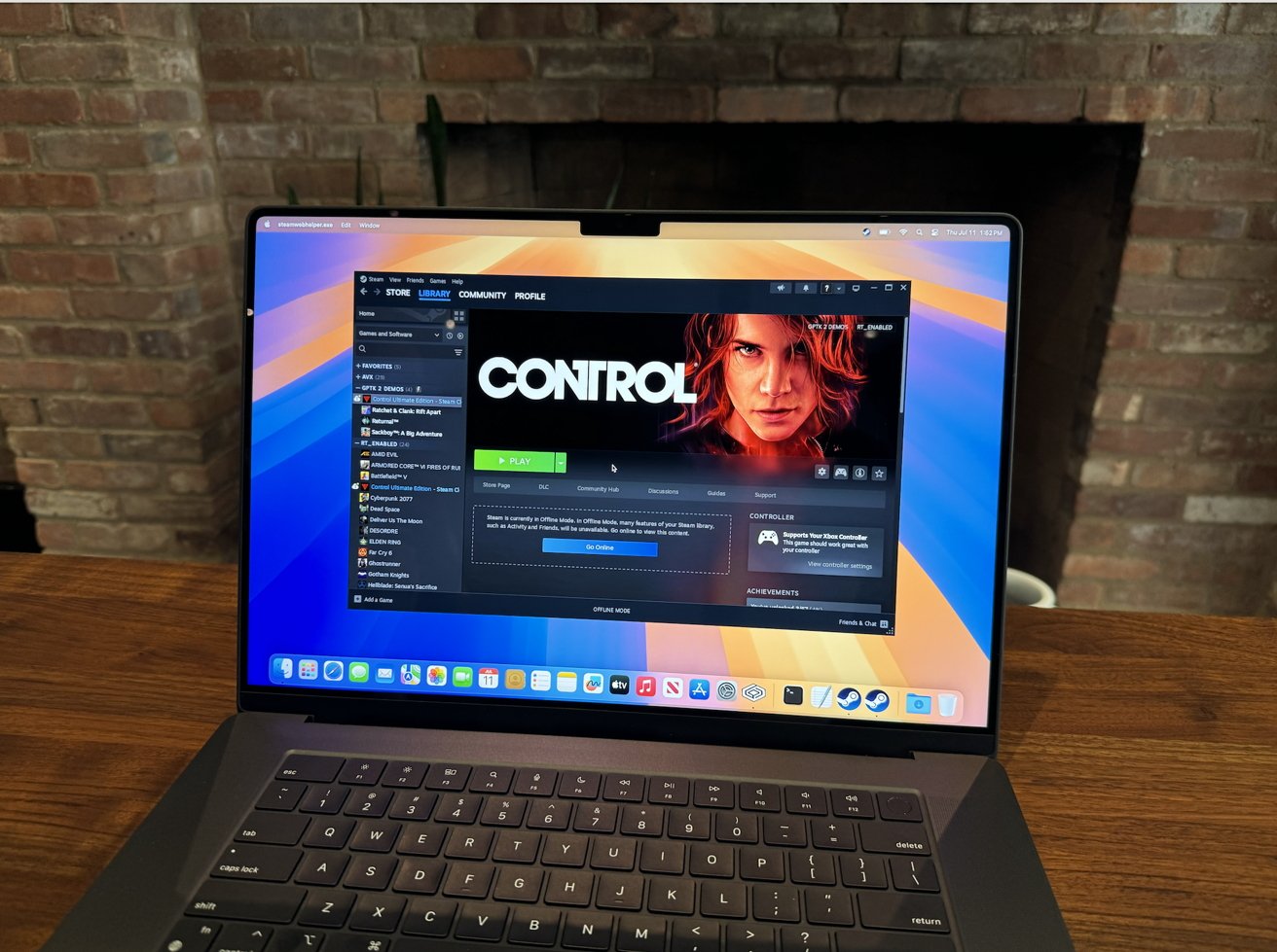 Control: Ultimate Edition, как показано в Game Porting Toolkit (фото Стивена Сильвера) 