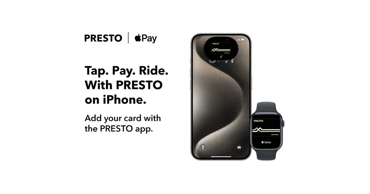 Apple Wallet теперь поддерживает канадскую карту Presto; Express Transit