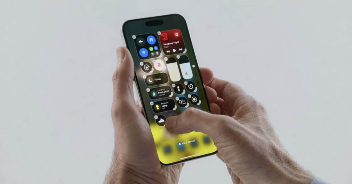 Использование Центра управления в iOS 18