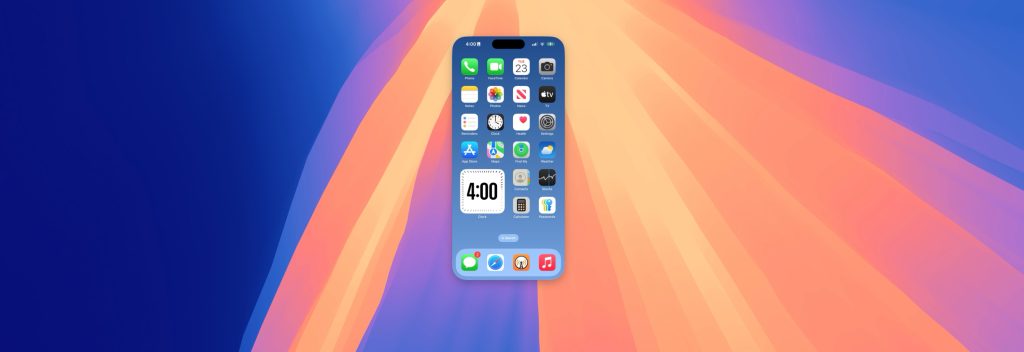 iPhone Зеркальное отображение фактического размера