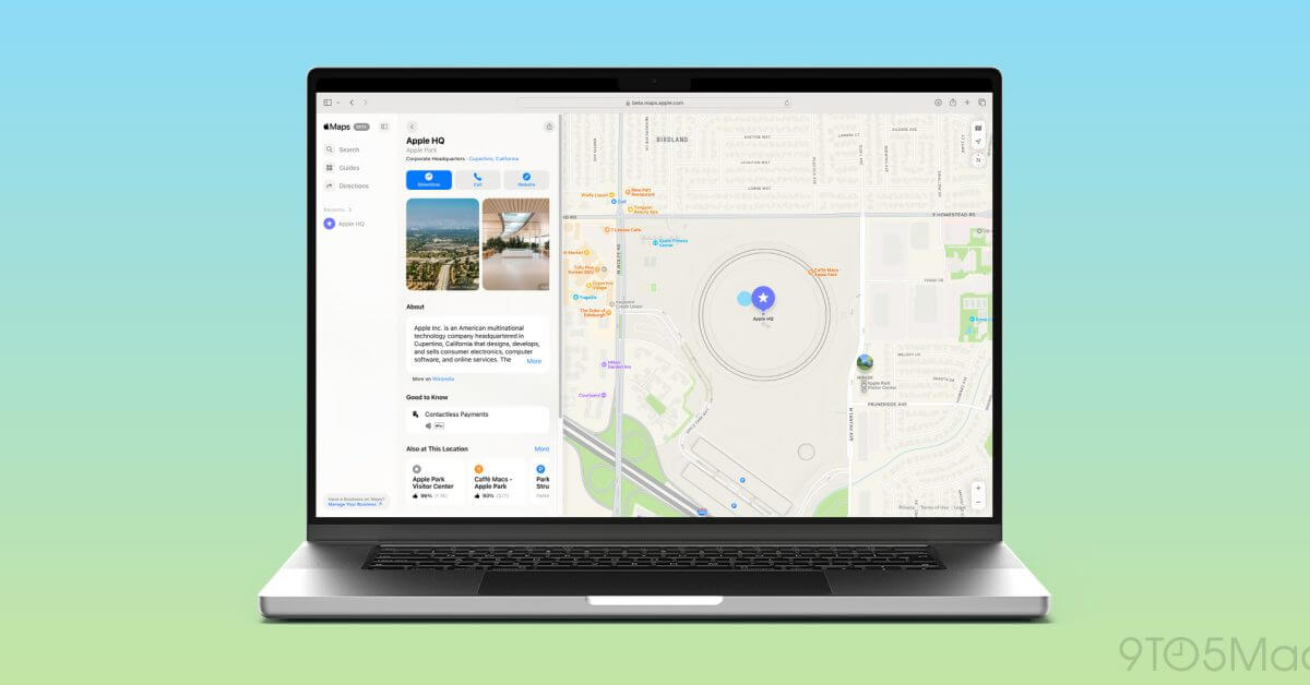Apple Maps запускается в Интернете в новой публичной бета-версии