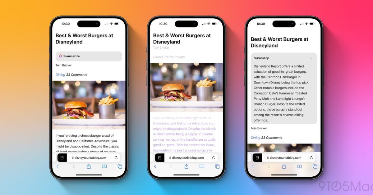 Safari получает обновление Apple Intelligence в iOS 18.1 с новой функцией суммирования