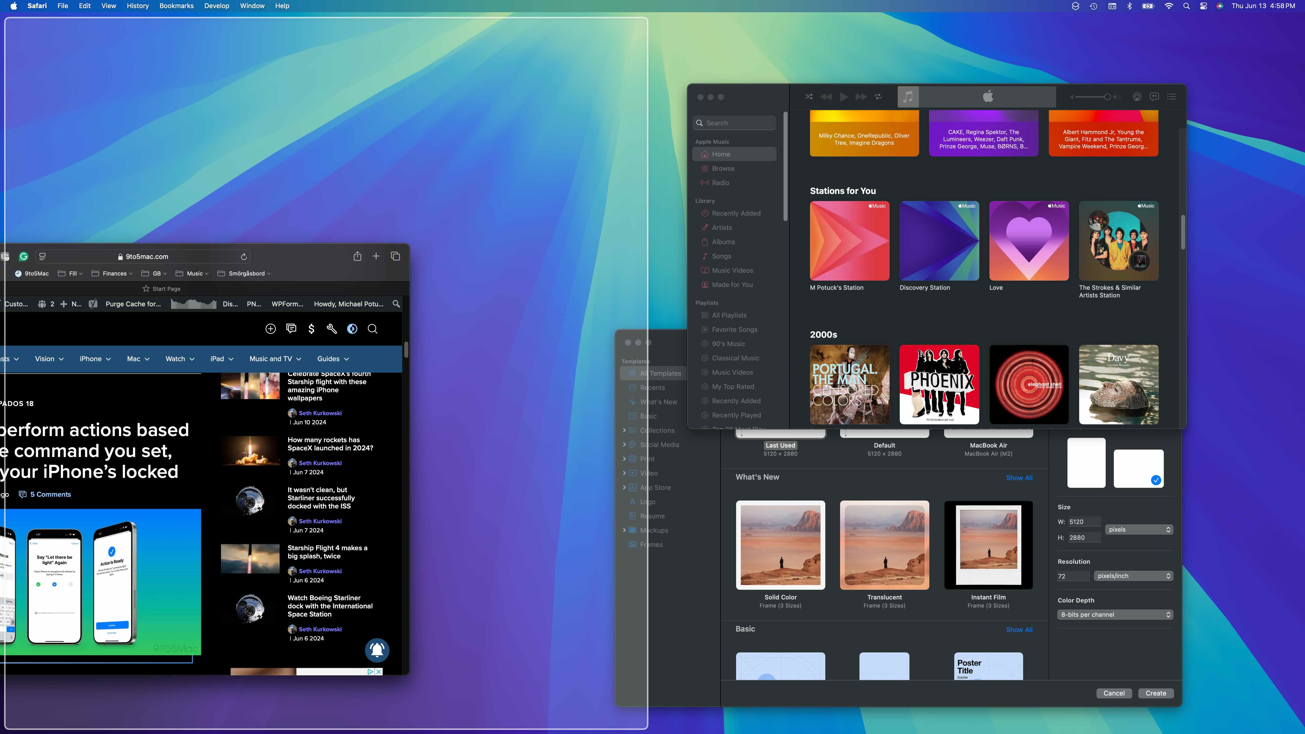 использовать автоматическое размещение окон macOS Sequoia 1