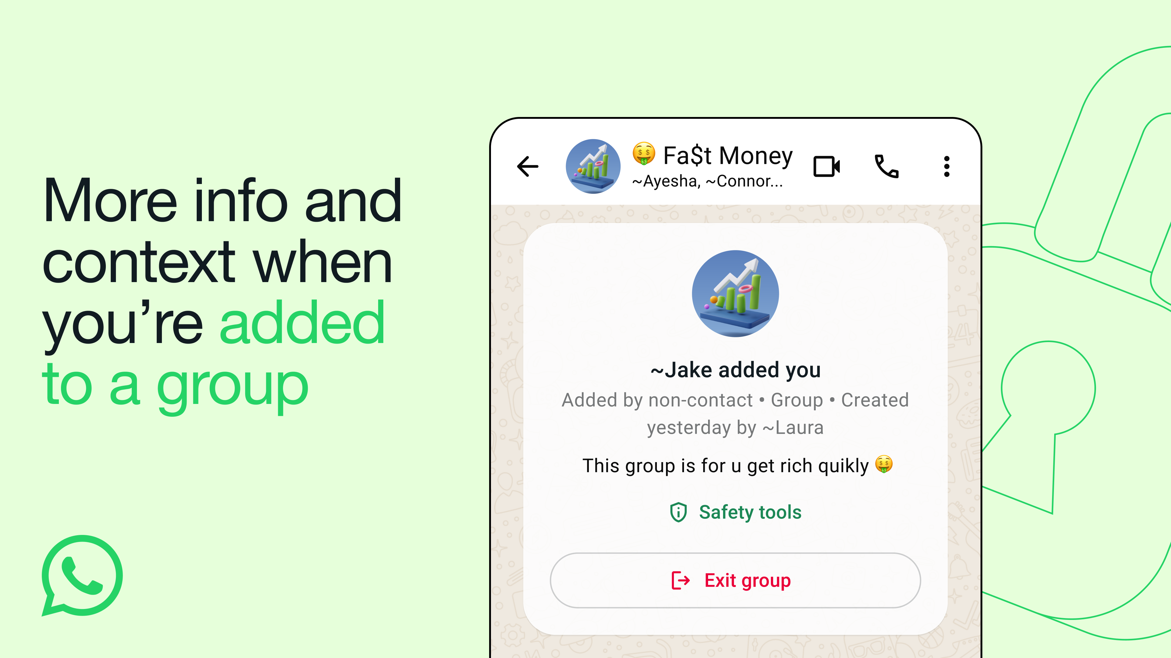 WhatsApp запускает функцию, которая дает больше контекста в неизвестных групповых чатах