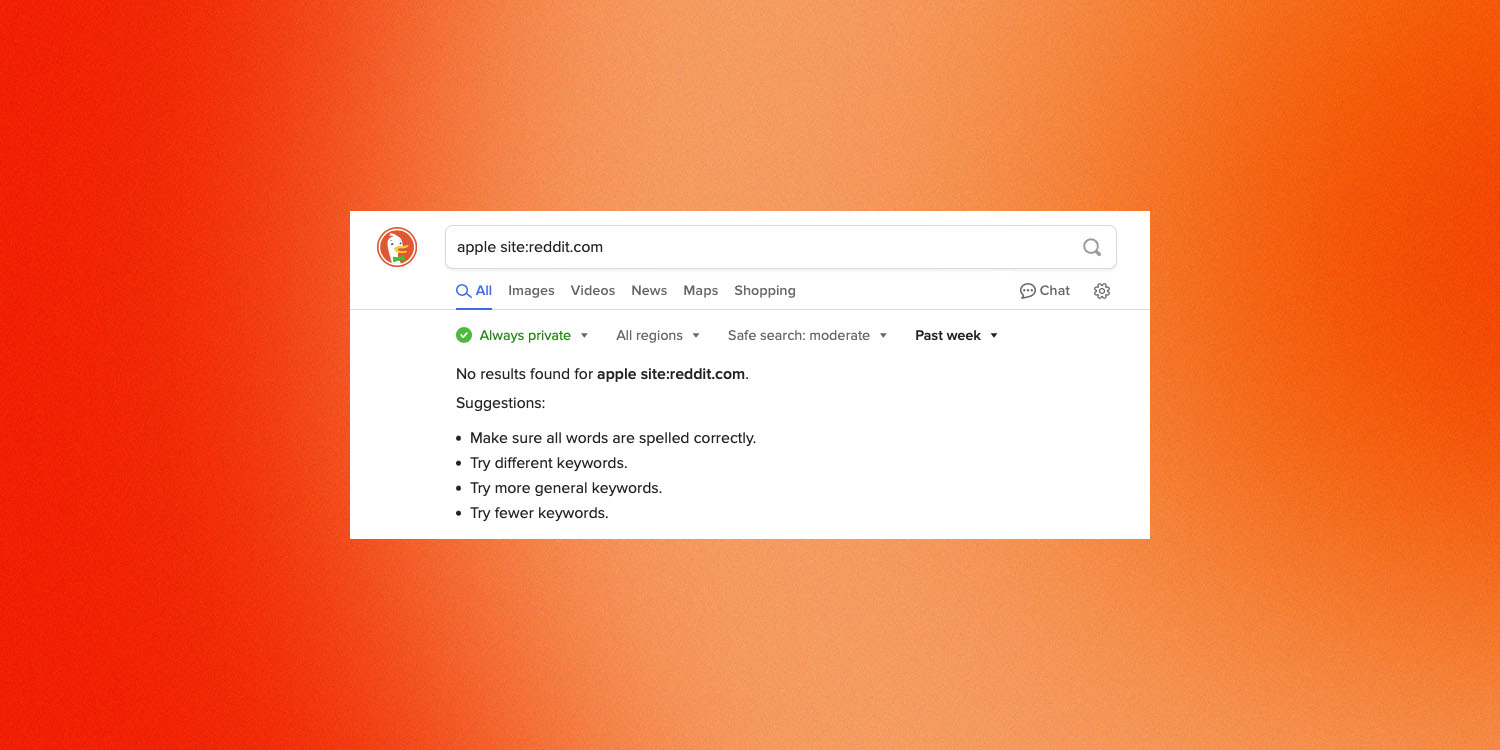 Reddit блокирует все поисковые системы, кроме Google | Пустые результаты поиска на DuckDuckGo