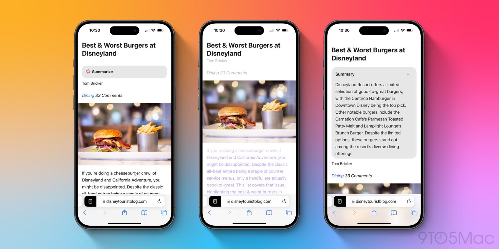 Функция «Summary» в Safari с Apple Intelligence