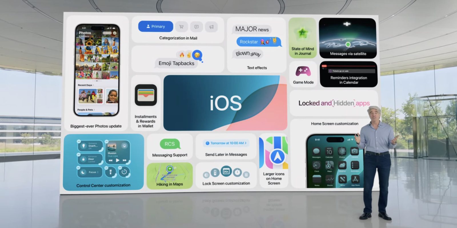 Функция облака слов iOS 18