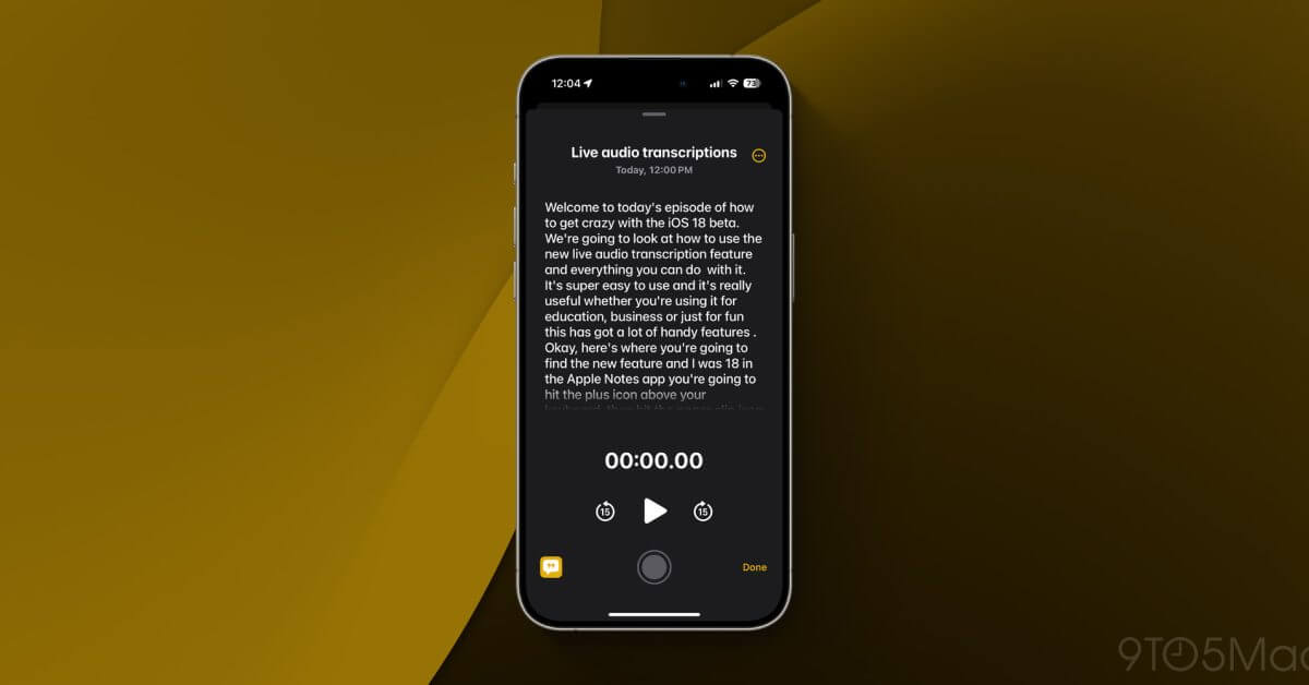 Как использовать аудиотранскрипции в iOS 18