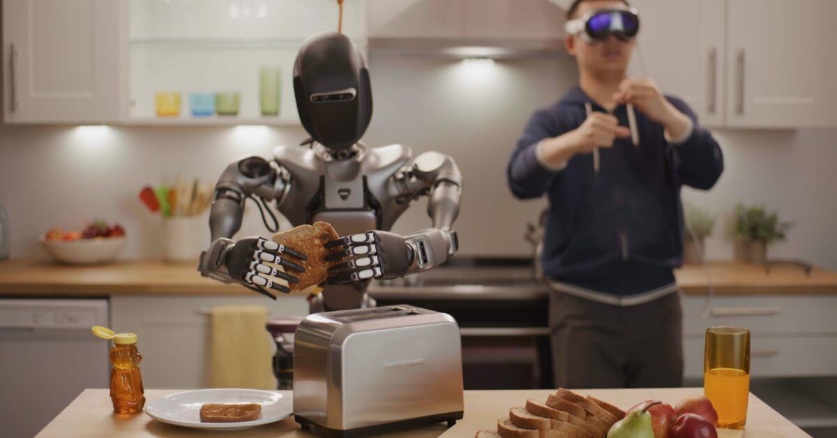 NVIDIA использует Apple Vision Pro для записи телеуправляемых демонстраций и управления человекоподобными роботами