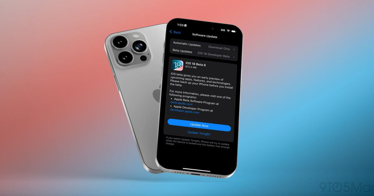 iOS 18 developer beta 6 уже доступна