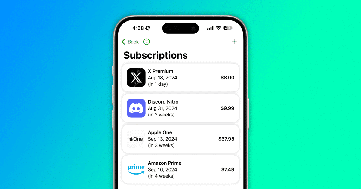 Обзор инди-приложений: «SubManager» поможет вам отслеживать ваши подписки