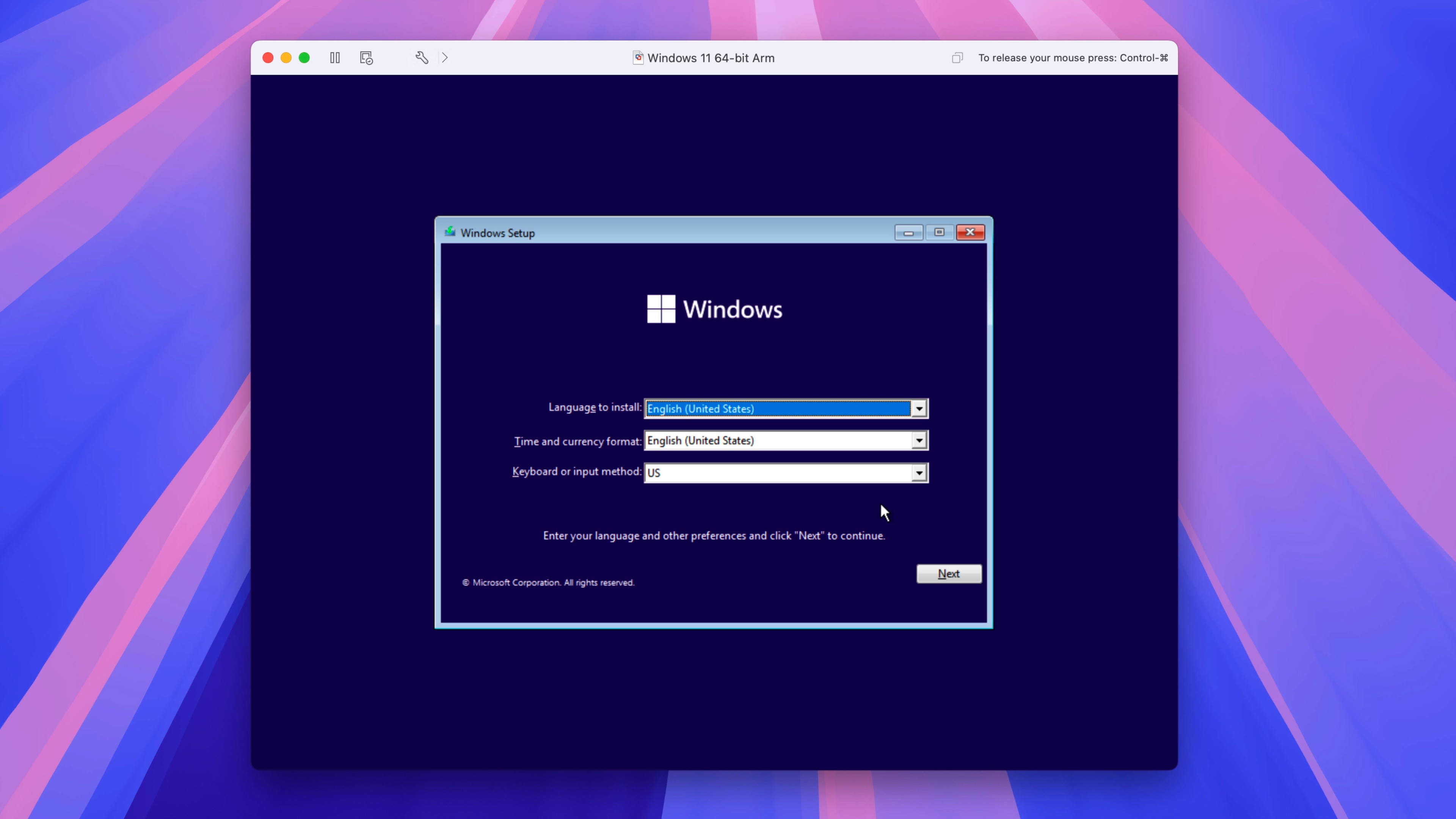 Windows 11 на Mac с VMware Fusion Pro бесплатно - Настройка Windows
