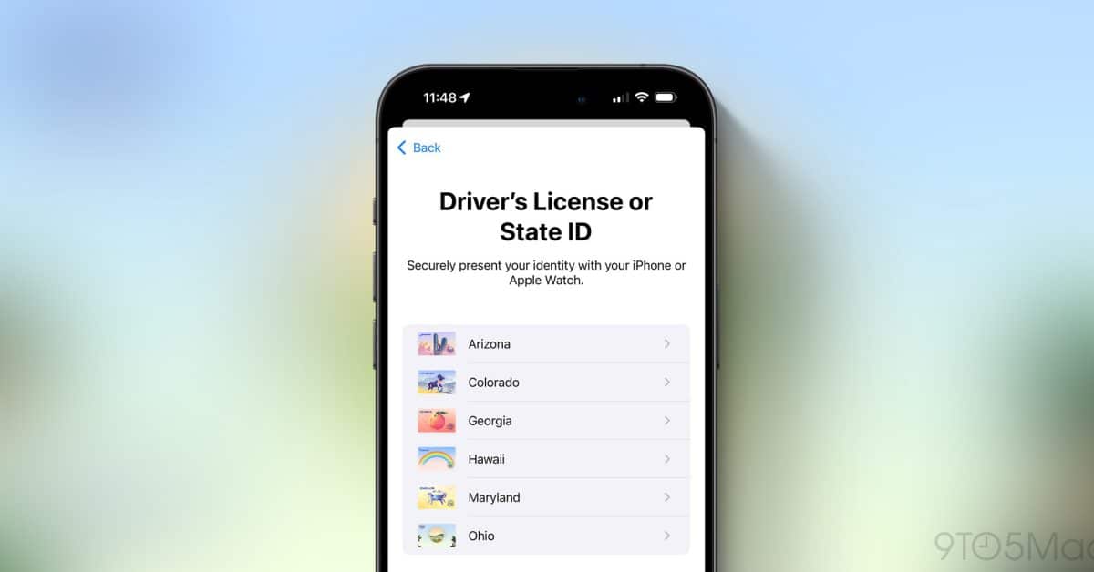 Apple начинает развертывание поддержки идентификаторов в Wallet в седьмом штате