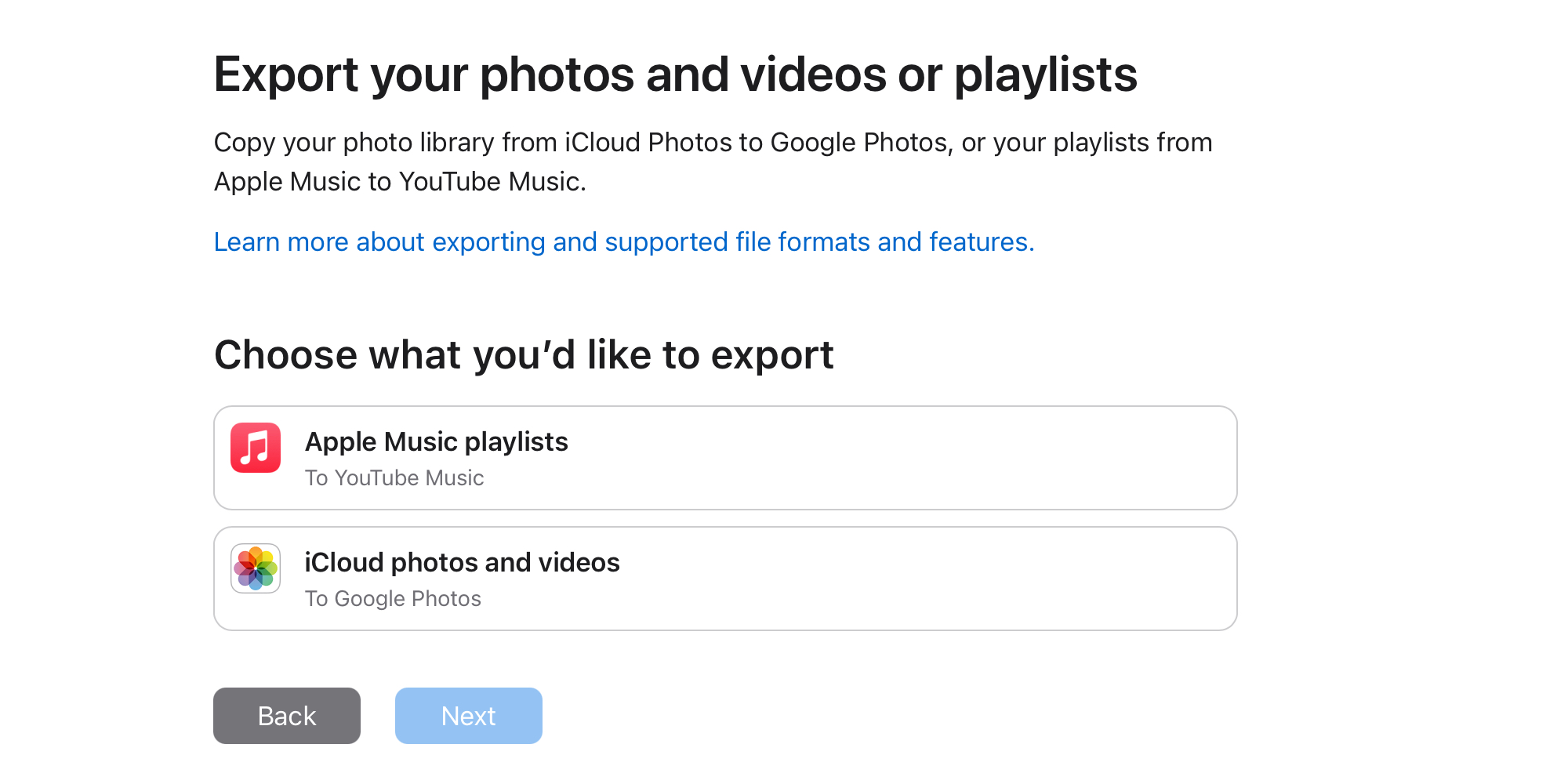 Передача плейлиста Apple Music