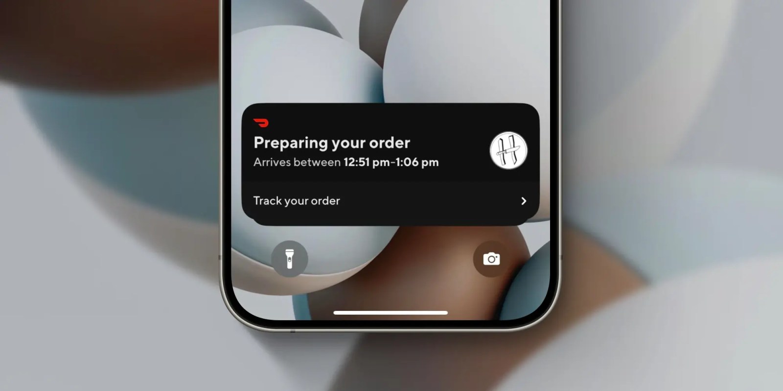 Текущая активность DoorDash на iOS