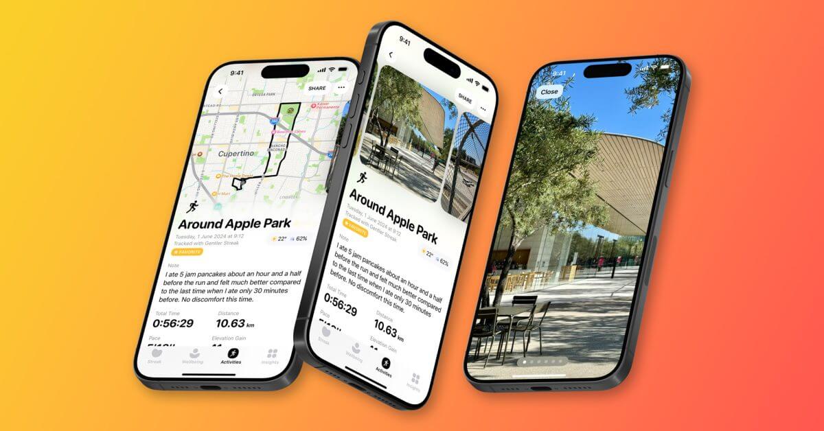 Обновление Gentler Streak превращает приложение в журнал тренировок