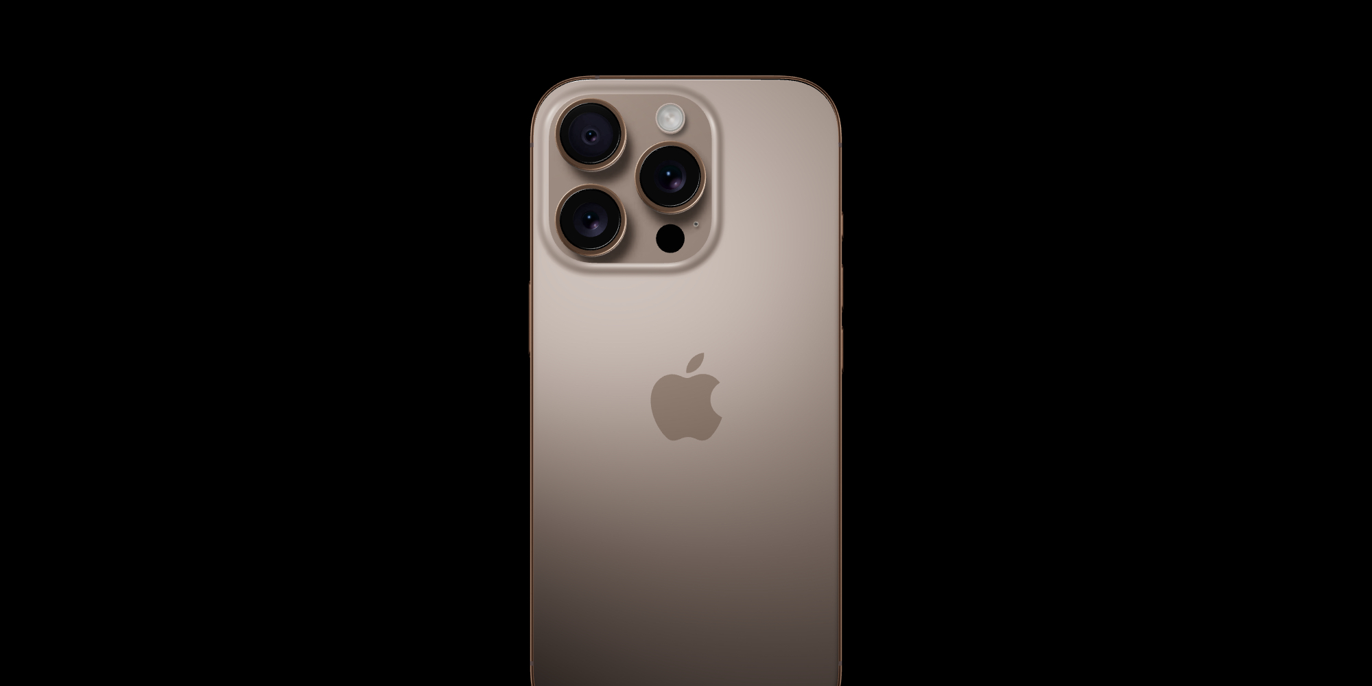 Титановый iPhone 16 Pro в пустыне