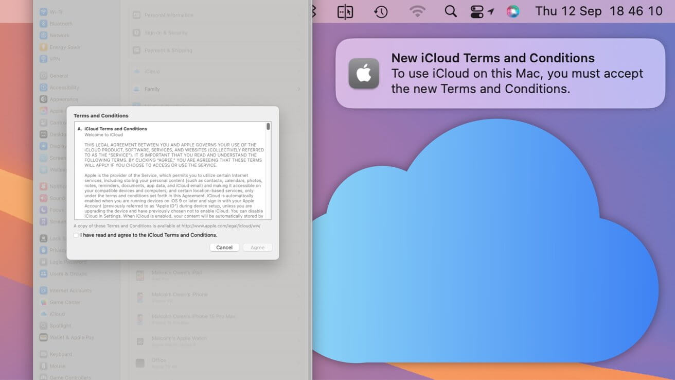Apple готовит обновление положений и условий iCloud