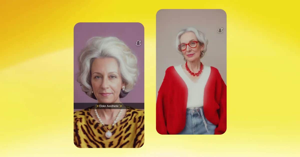 Snapchat меняет дизайн, плюс новая линза ИИ отображает вас в старости