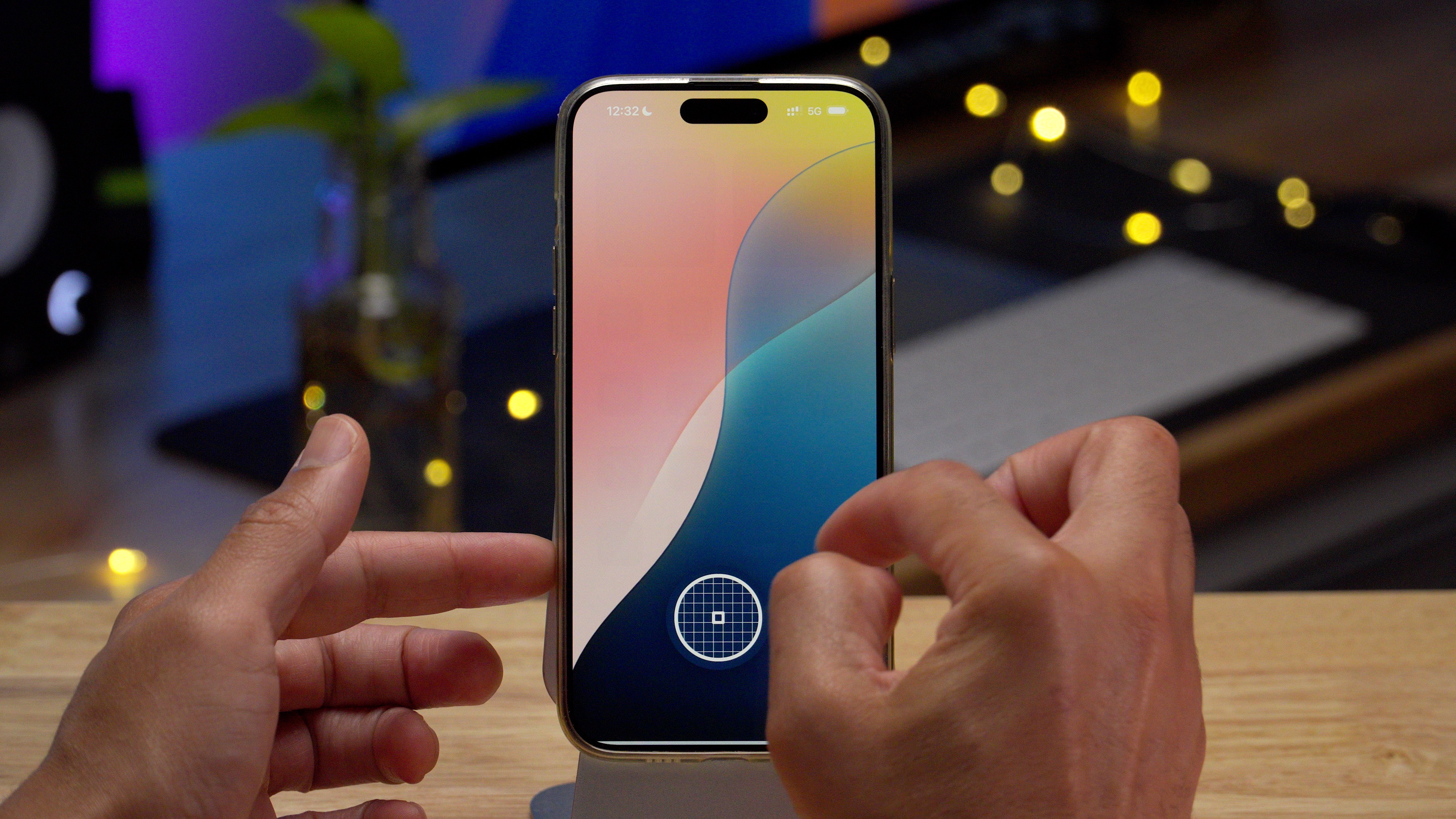 Тонированный значок пипетки-образца Обои для рабочего стола iOS 18