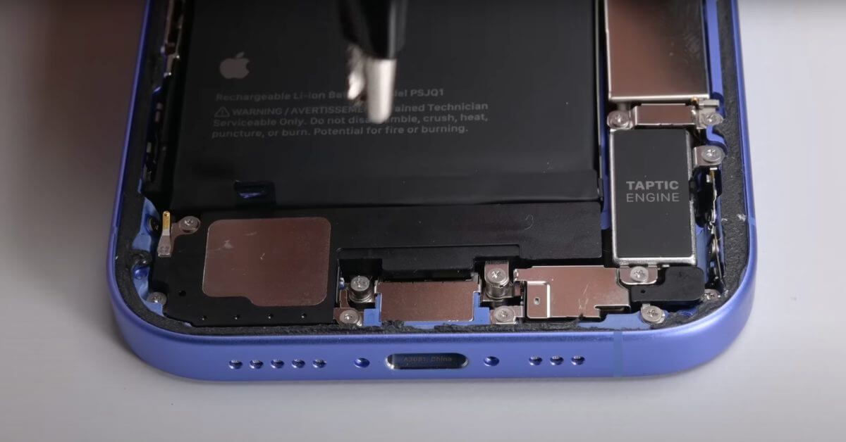 Разборка iPhone 16 демонстрирует новую более простую систему замены аккумулятора