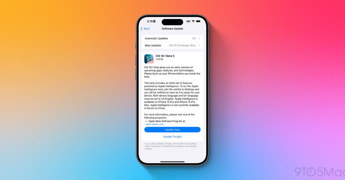 iOS 18.1 beta 5: все новые функции и изменения