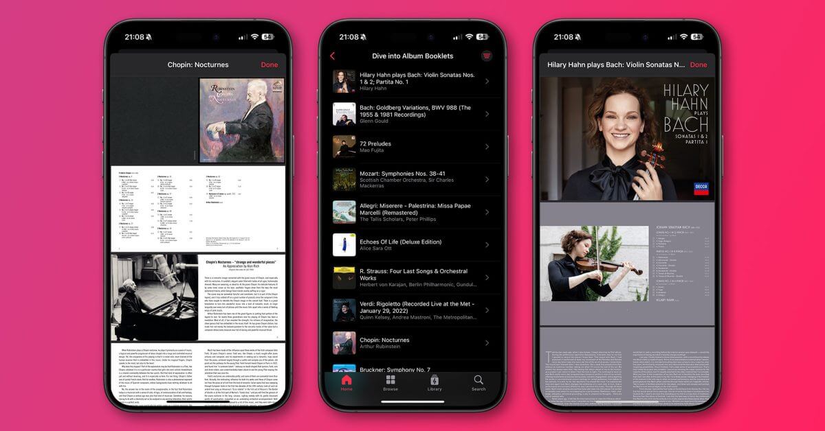 Обновление Apple Music Classical добавляет буклеты альбомов и многое другое