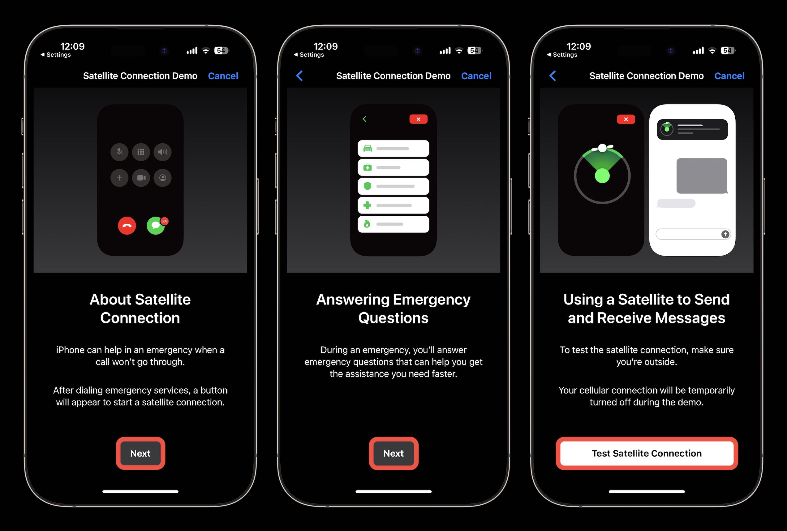 используйте iPhone Emergency SOS через спутник 2