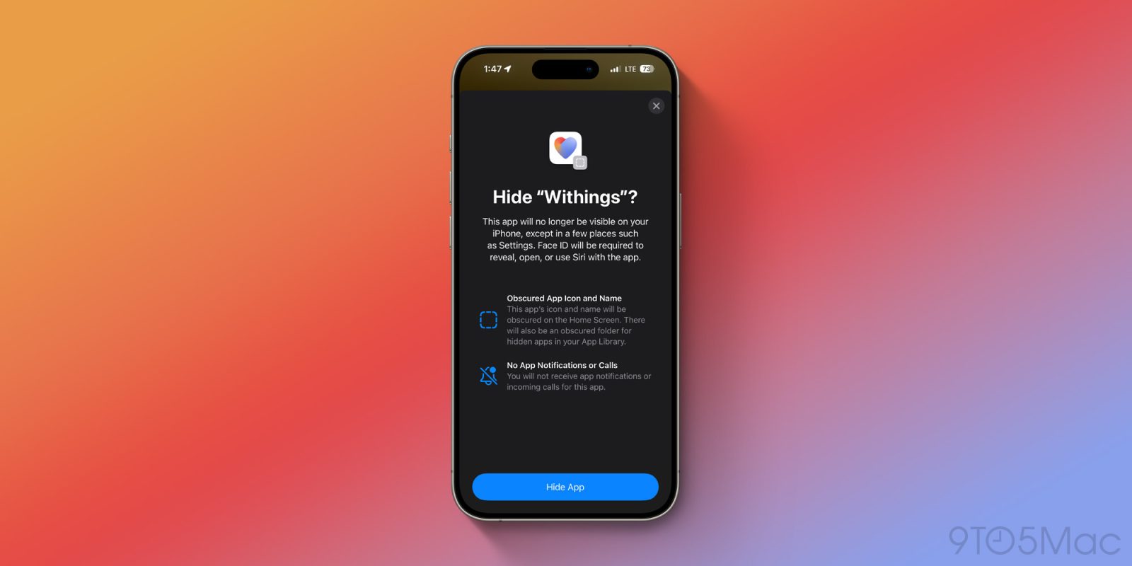 заблокировать и скрыть приложение на iPhone в iOS 18