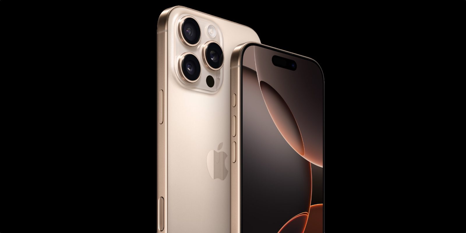 iPhone 16 Pro в цвете «Пустынный титан»