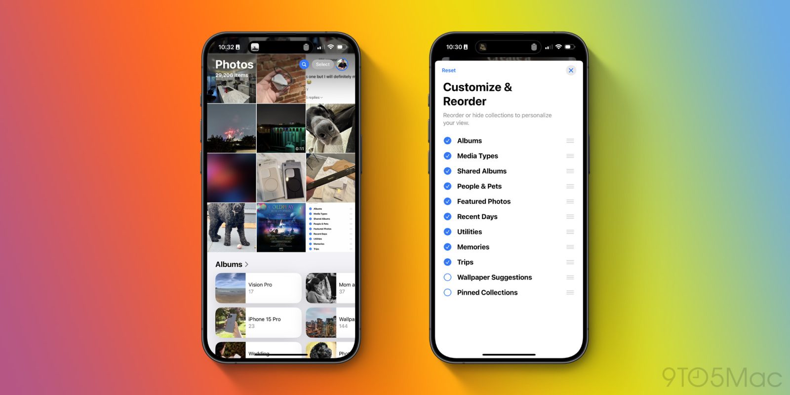 изменить ios 18 фото приложение