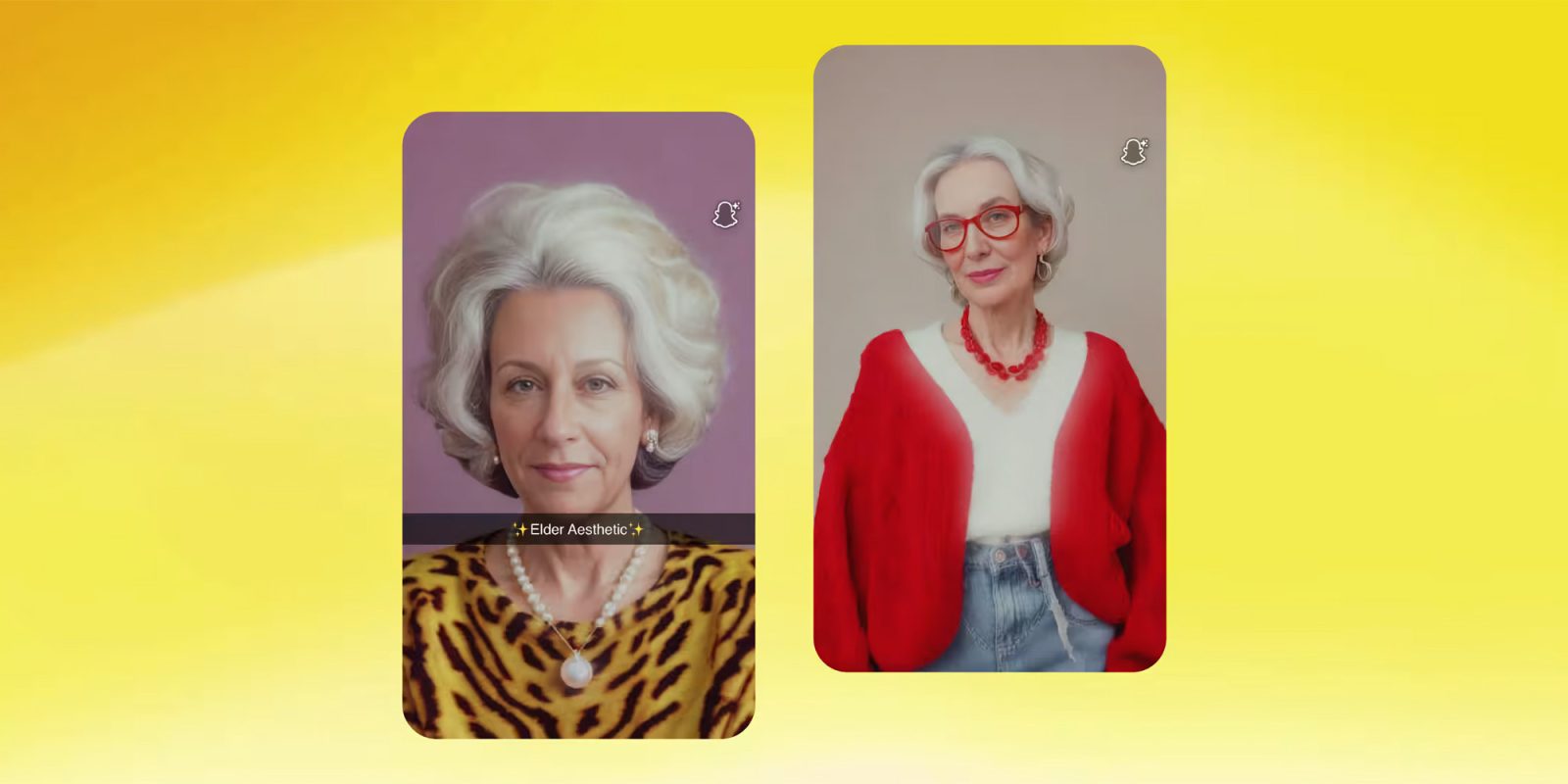 Объектив Snapchat AI для пожилых людей