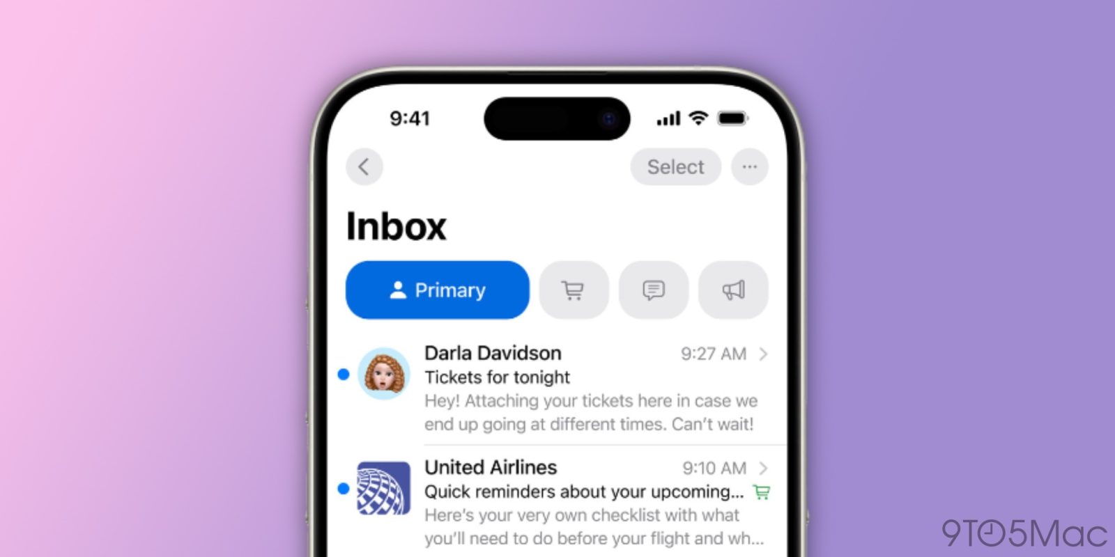 Новое приложение «Почта» в iOS 18.2
