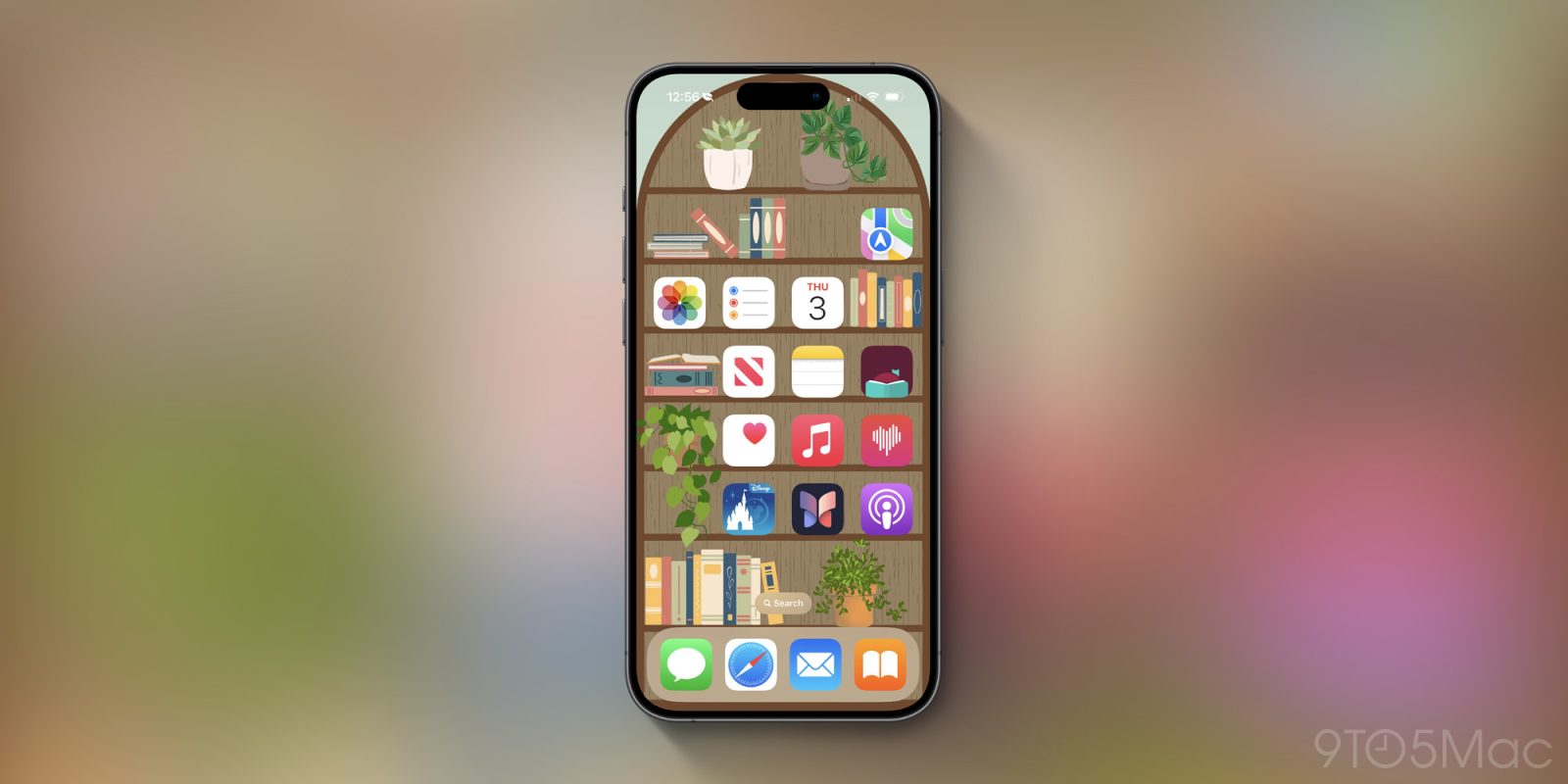 Домашние экраны книжной полки iOS 18