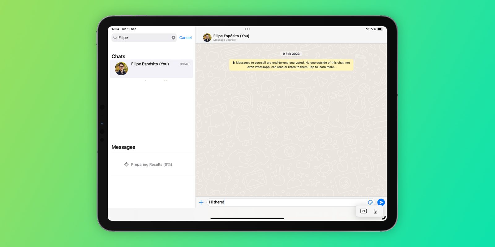 WhatsApp для iPad